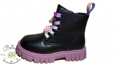 Apawwa aulinukai su violetiniu padu (26-31) Black/Purple 3