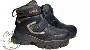 Clibee žieminiai batai su dviem lipukais (32-37) Black/Army green