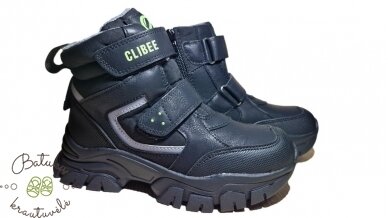 Clibee žieminiai batai su dviem lipukais (32-37) Black/Green