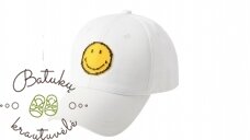 Kepurė su snapeliu "SMILE", white