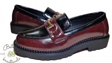 Les Arlesiennes moteriški batukai (36-41) Burgunde/Black 2