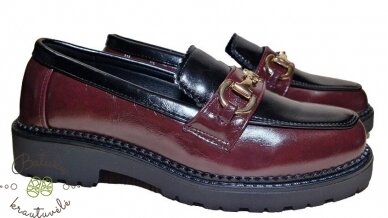 Les Arlesiennes moteriški batukai (36-41) Burgunde/Black