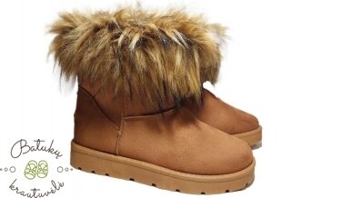 NORWAY ORIGINALS žieminiai batai su kailiuku (36-41) Camel