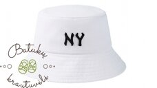 Vaikiška skrybėlaitė "NY", White
